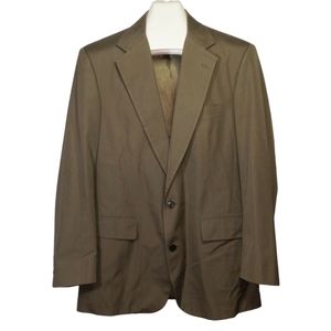 Brooks Brothers 2Btn Blazer Sports Coat Suit Jacket Taupe 42L Office Formal
